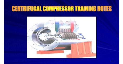 Centrifugal Compressor Training Notesppt