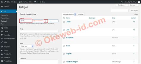 Tutorial Membuat Dan Mengedit Kategori Produk Oke Web Indonesia