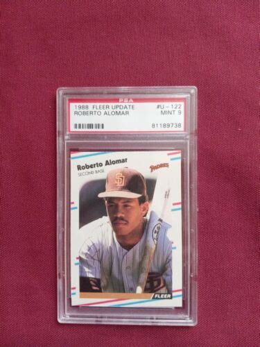 1988 Fleer Update U122 Roberto Alomar Psa 9 Mint Hof Ebay