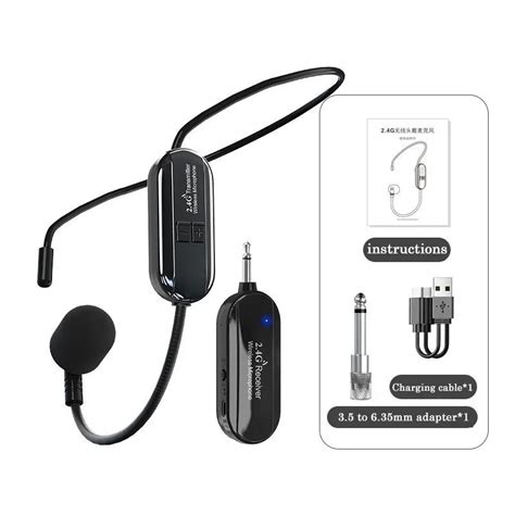 2 4g Wireless Microphone Headset Mic Wireless Earphone For Voice Amplifier Speaker Karaoke