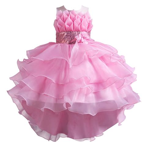 NiSHUIHAN Girl Dress Kids Ruffles Lace Party Wedding Dresses Cute