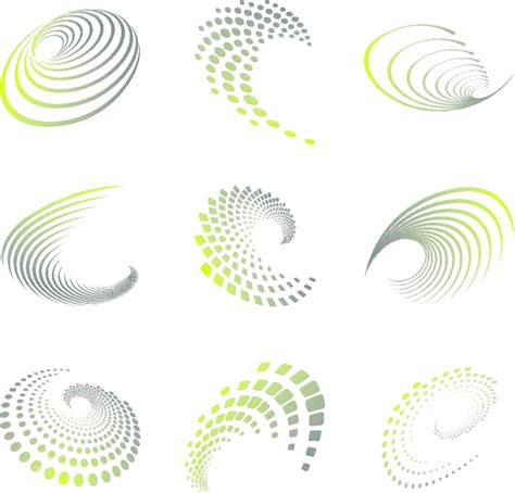 Motion Symbol Wave Set Design Contemporary Vibrant Vector Design