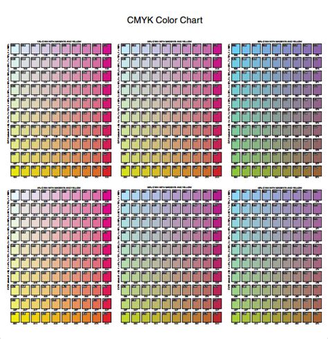 9+ Sample CMYK Color Charts | Sample Templates