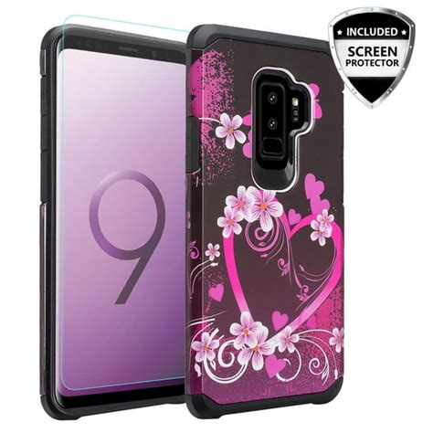 Samsung Galaxy S9 Case Sm G960 Slim Dual Layer Hybrid Shock Proof Phone Cover Heart