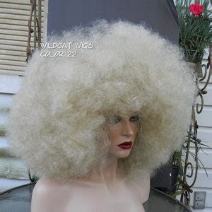 AFRO Big Jumbo Afro Wig Blonde Unisex Wig Costume Theater HAIR Hippie
