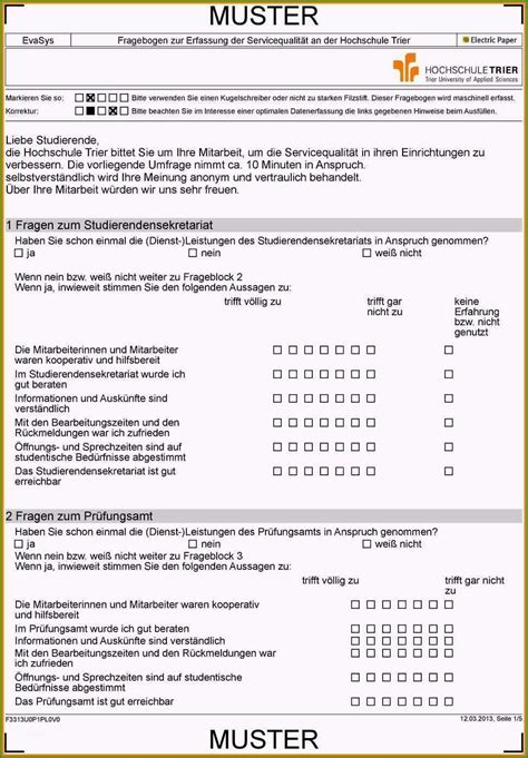 1 Großartig Fragebogen Beispiel Vorlage Kostenlos Für Sie Kostenlos