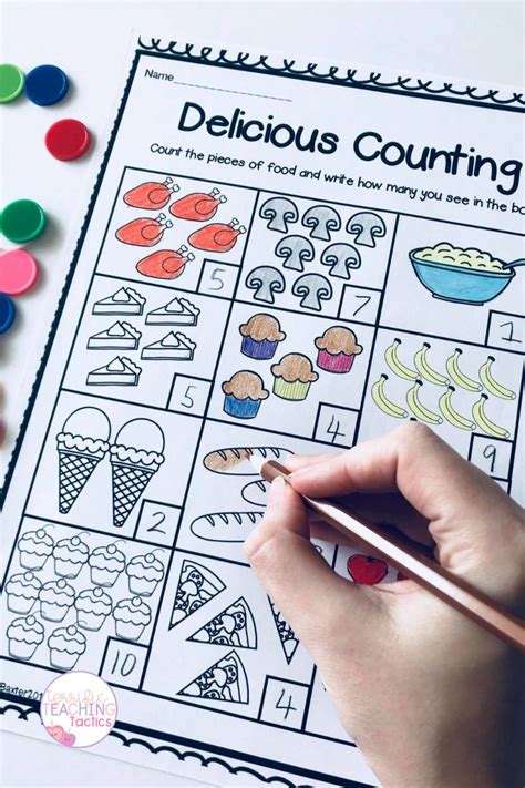 Kindergarten Counting Objects Worksheets Cut And Paste Counting