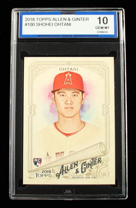 Shohei Ohtani 2018 Topps Allen And Ginter 100 RC ISA 10 Pristine