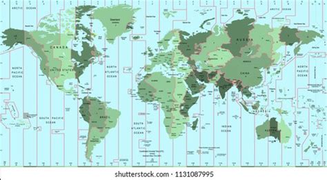 Prime Meridian Time Zone Map