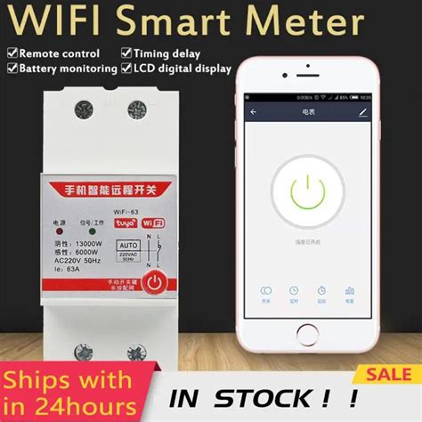 Tuya V Wifi Smart Metering Energy Meter Tuya Smart Life App Din Rail