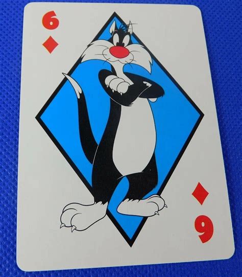 Sylvester The Cat 6 Of Diamonds Looney Tunes 1993 Playing Card Ebay