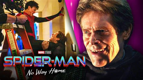 Watch Willem Dafoe Frightens Tom Holland On Set Of Spider Man No Way Home