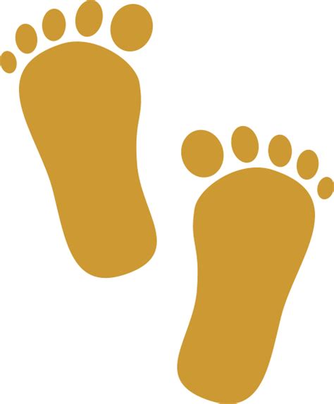 Gold Foot Prints Clip Art At Vector Clip Art Online