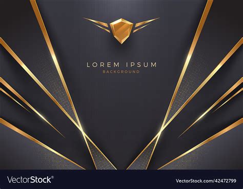 Black And Gold Abstract Luxury Background Vector Image