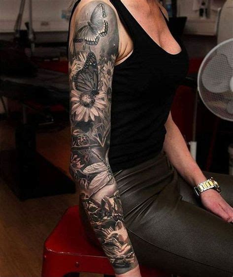 45 Gorgeous And Stunning Sleeve Floral Tattoo To Make You Stylish