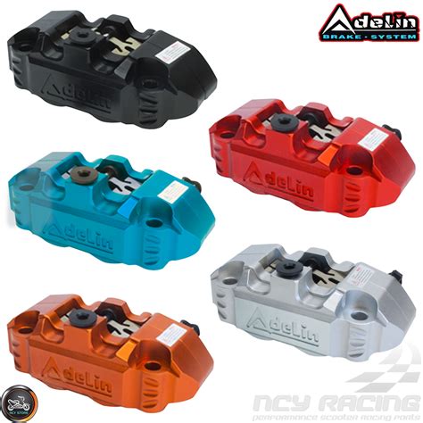 Adelin Brake Caliper 4 Piston CNC Machined Alumin Honda Ruckus