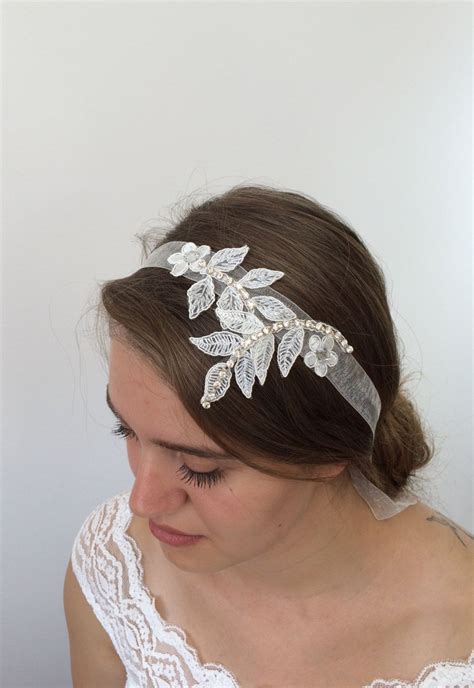 Pin By Reddapple Design On Wedding Lace Bridal Headband Lace