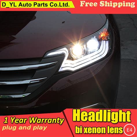 DY L Faro Delantero Para Coche Para Honda CRV 2012 LED DRL H7 D2H