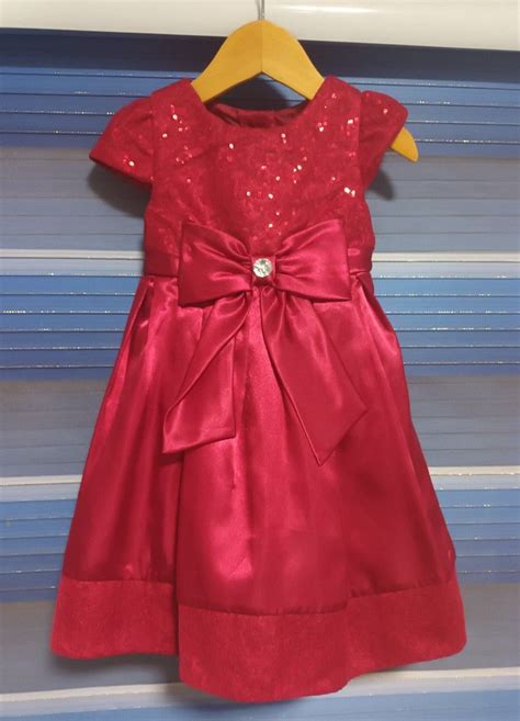 Elegant Red Branded Dress kids 4T, Babies & Kids, Babies & Kids Fashion ...