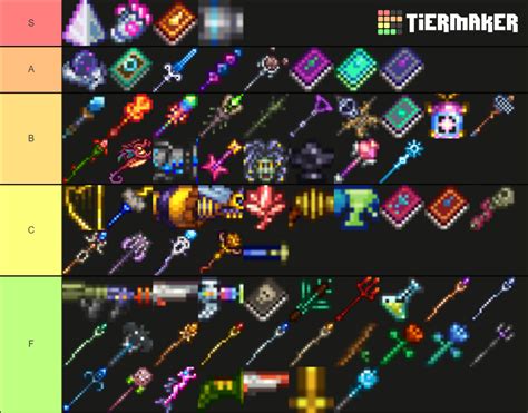 Terraria 1.4.1.2 mage weapons Tier List (Community Rankings) - TierMaker