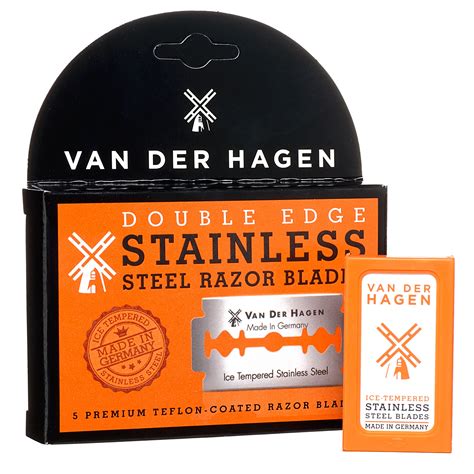 Buy Van Der Hagen Stainless Steel Double Edge Razor Blades 5 Count