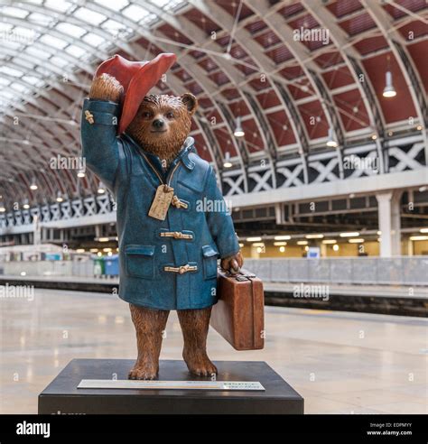 Paddington Bear Statue At Paddington Station