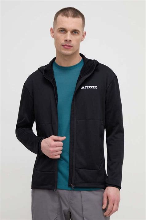 Спортивна кофта adidas TERREX Xperior колір чорний з капюшоном ...