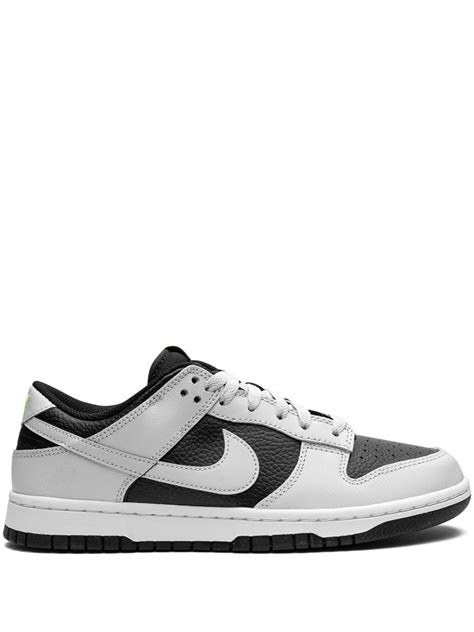 Nike Dunk Low Black Photon Dust Volt White Sneakers Black FARFETCH