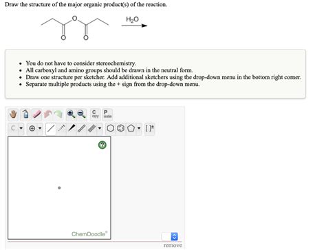 Solved Draw The Structure Of The Major Organic Product S Of Chegg