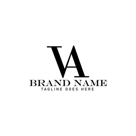 VA-Logo-Design mit Buchstaben auf VA-Kreativinitialen Buchstaben-Logo ...