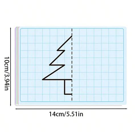 20 pièces Matériel de dessin graphique symétrique zone de puzzle d art