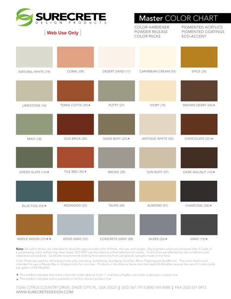 Master Color Chart Pdf DocsLib