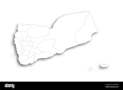 Yemen Political Map Of Administrative Divisions Governorates And