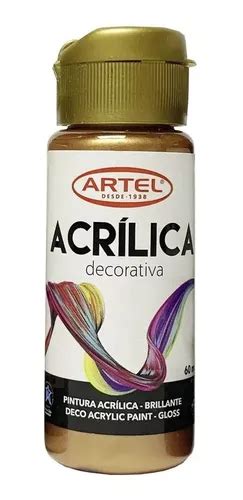 Frasco 60 Ml Pintura Acrílica Decorativa Metalico Artel