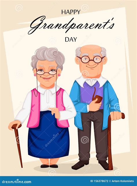 Happy Grandparents Day Greeting Card Stock Vector - Illustration of ...