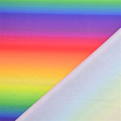 Polyesterjersey Rainbow Multicolor Stoffe Hemmers