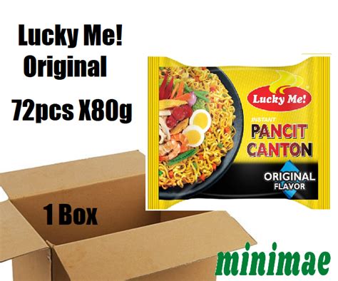 Minimae Lucky Me Instant Pancit Canton Original Flavor 72pcsX 80g BOX