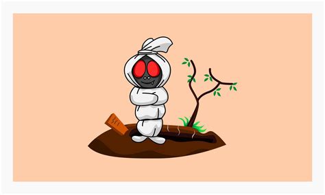 Pocong character Illustration, Pocong is Indonesian Javanese Ghost ...