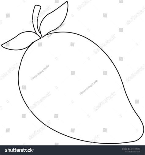 Mango Outline Icon Vector Illustration Stock Vector (Royalty Free) 2213765797 | Shutterstock