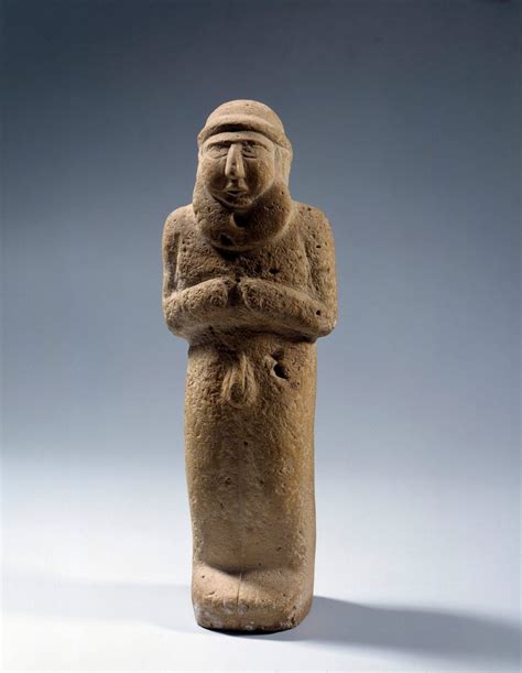 Mésopotamie statue en calcaire du roi prêtre nu Période d Uruk 3200