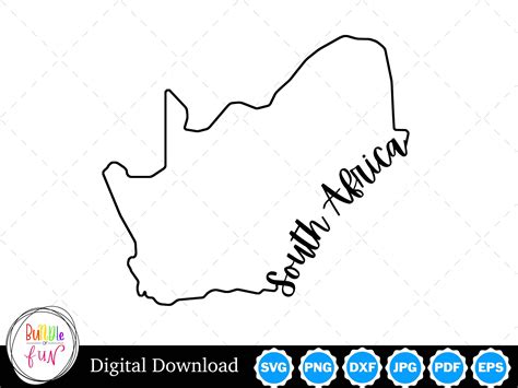 South Africa Outline Design South Africa PNG South Africa - Etsy