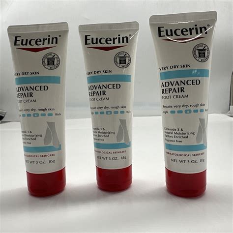 Eucerin Intensive Repair Extra Enriched Foot Creme 3 Oz Cream Heels