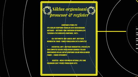 Siklus Organisasi Prosesor By Mocharam Tualeka