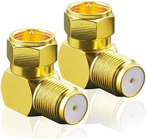 Amazon Right Angle Coax Connector Pack F Type Male To Female Rf