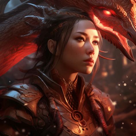 Artstation Fire And Grace The Dragon Leather Warrior Goddess 4