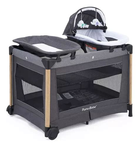 Cuna Corral Para Beb Pamo Babe En Mois S Y Cambiador Color Negro Meses Sin Inter S