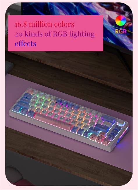 Zifriend Za Hot Swappable Rgb Mechanical Keyboard Purple Pink Tnt Custom Linear Switch