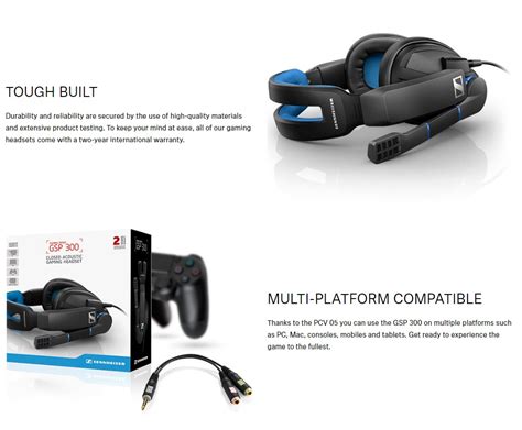 Sennheiser EPOS GSP 301 Multi-Platform Black/White Wired Gaming Headset ...