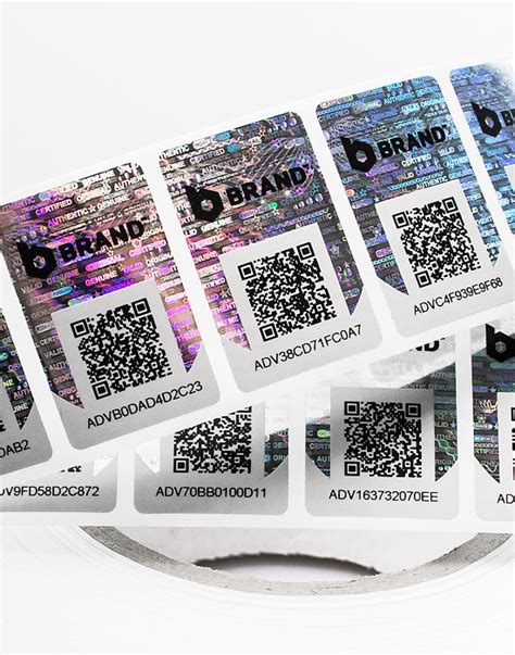 Barcode Sicherheitsetiketten 25x40mm Mit Hologramm Smartlabels