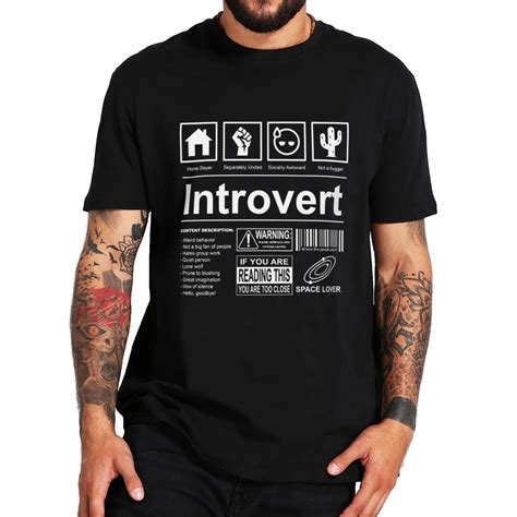 Introvert Logo T Shirt Humor Introverts Joke Introverted T Tops